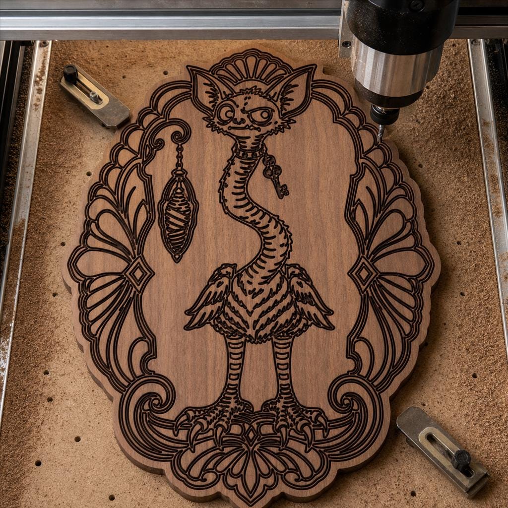Strange Monster Portrait SVG DXF Bundle, 4 CNC Laser Cut Files image 4