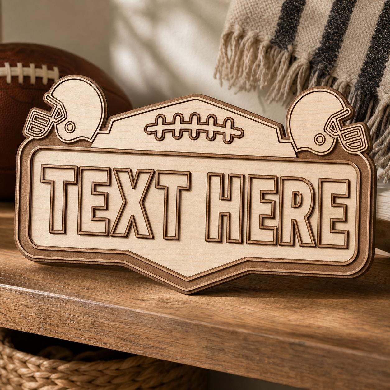 Football Frame Sign SVG DXF Bundle, 4 CNC Cut Files for Laser, Router, Glowforge, Cricut image 4