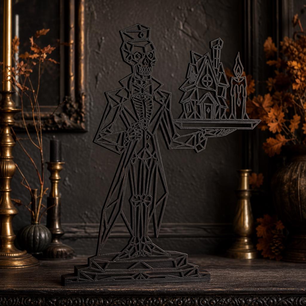 Gothic Skeleton Decor SVG DXF Bundle, 4 CNC Laser Cut Files image 5