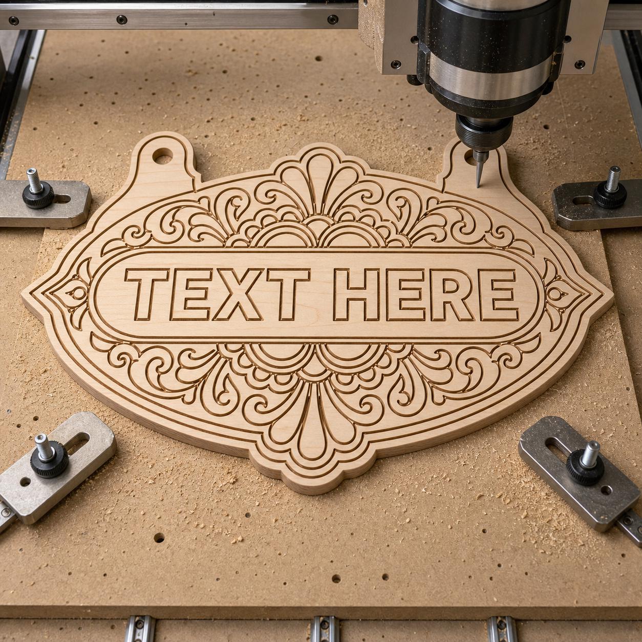 Blank Business Sign SVG DXF Bundle, 4 CNC Cut Files for Laser, Router, Glowforge, Cricut image 3