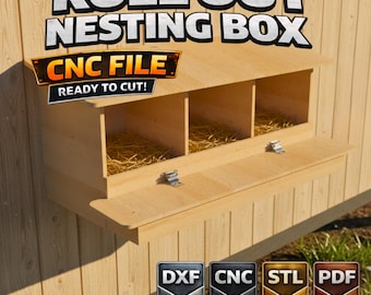 CNC-bestanden voor nestkast uitrollen: eenvoudig te bouwen, schone eierverzameling (DXF+STL)