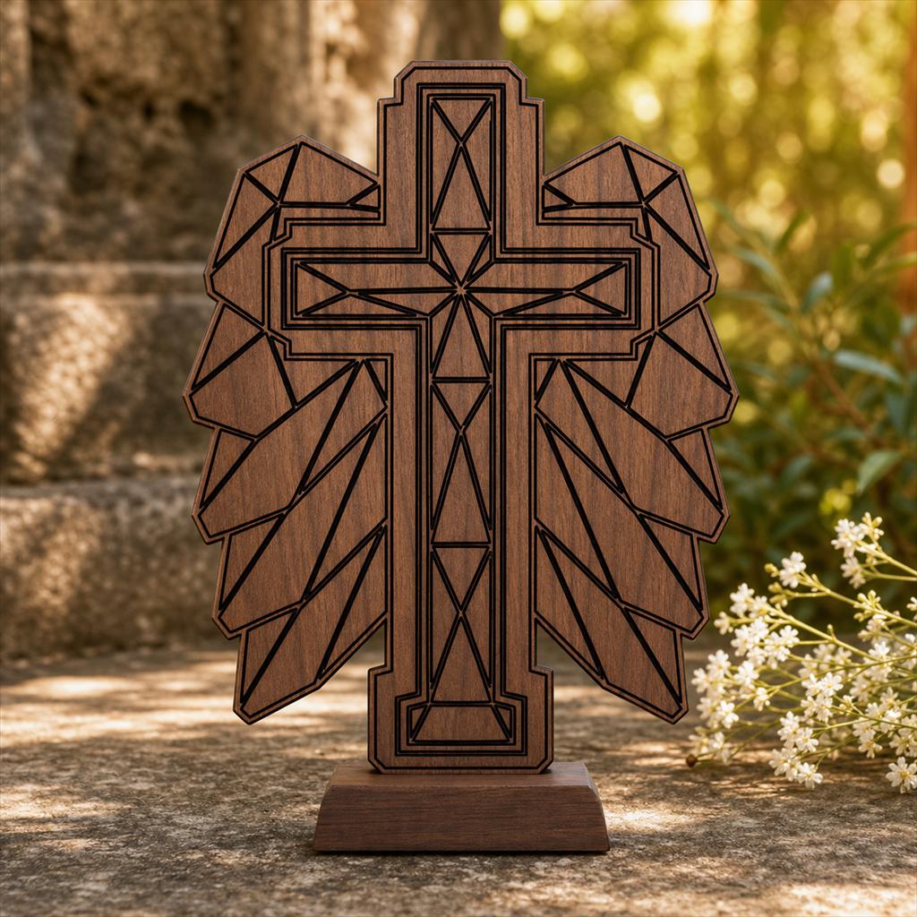 Memorial Cross DXF SVG Bundle, 4 CNC Cut Files, Laser Engraving, Router, Glowforge, Cricut, Digital Download image 5
