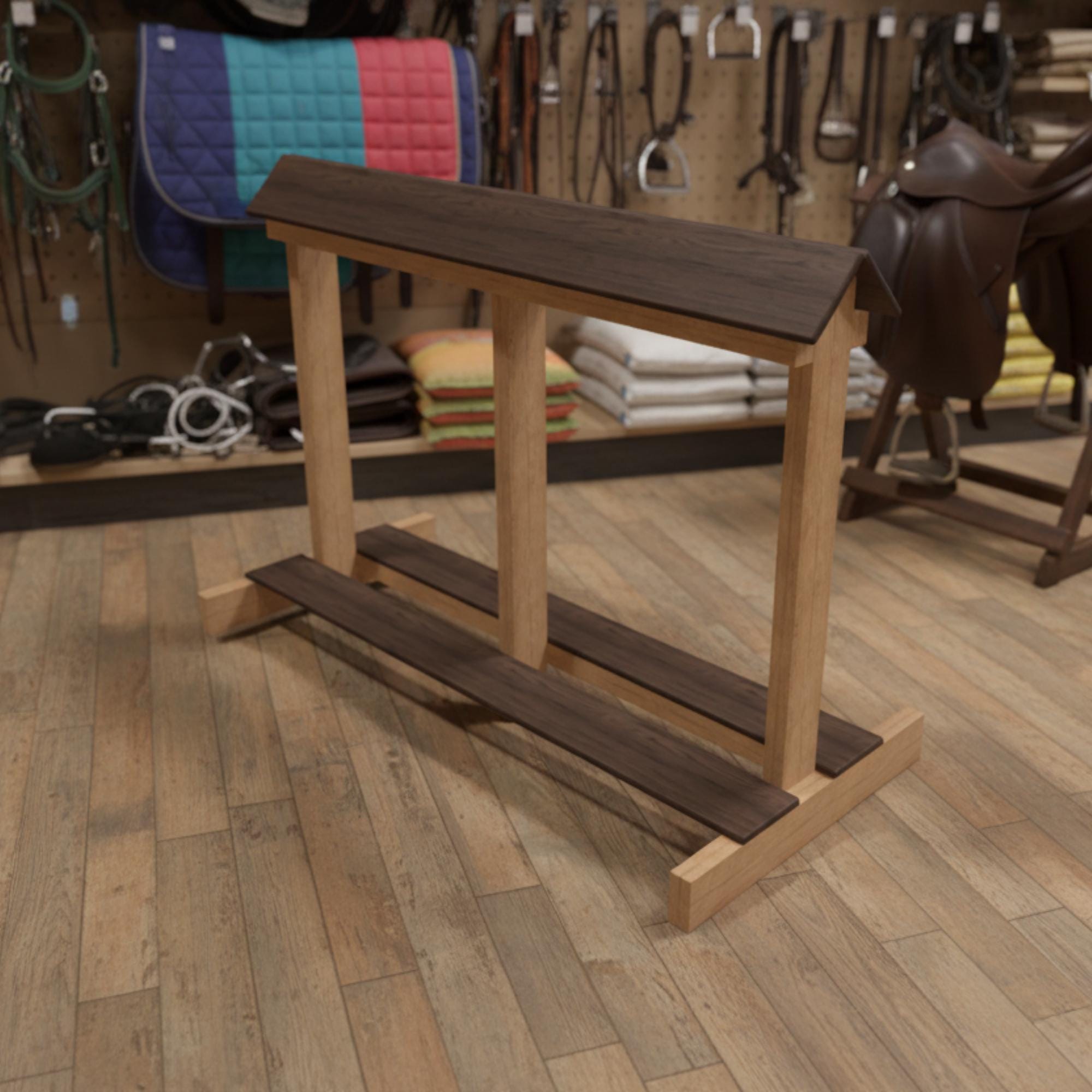 Saddle Stand Plans 52-Inch, DIY Horse Tack & Saddle Storage Rack, Barn Tack Room PDF Digital Download
