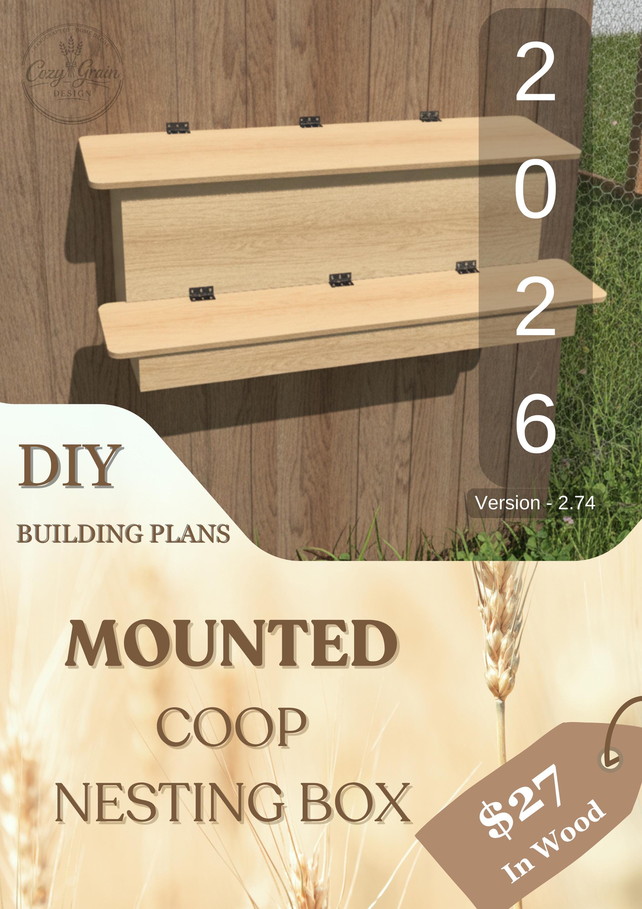 Coop-Mounted Roll-Out Nesting Box CNC Files, DXF STL Router Plans for Clean Egg Collection image 7