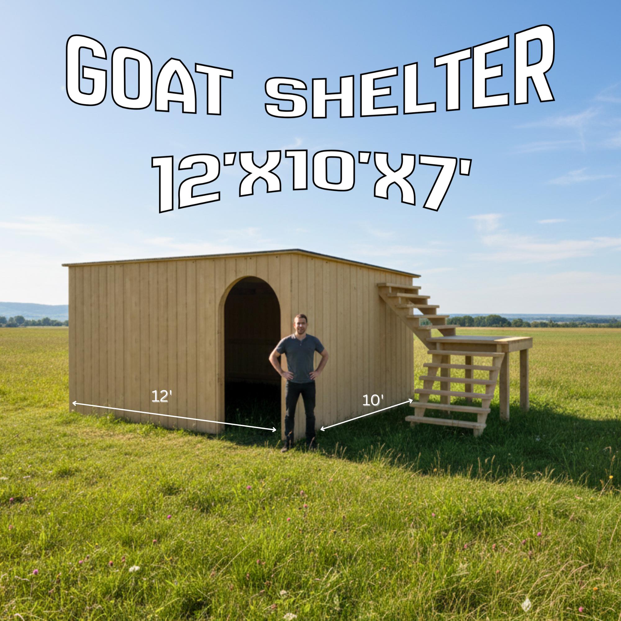 Goat Shelter 12x10x7 DIY Building Plans, Blueprints and STL Reference - Digital Product image 2