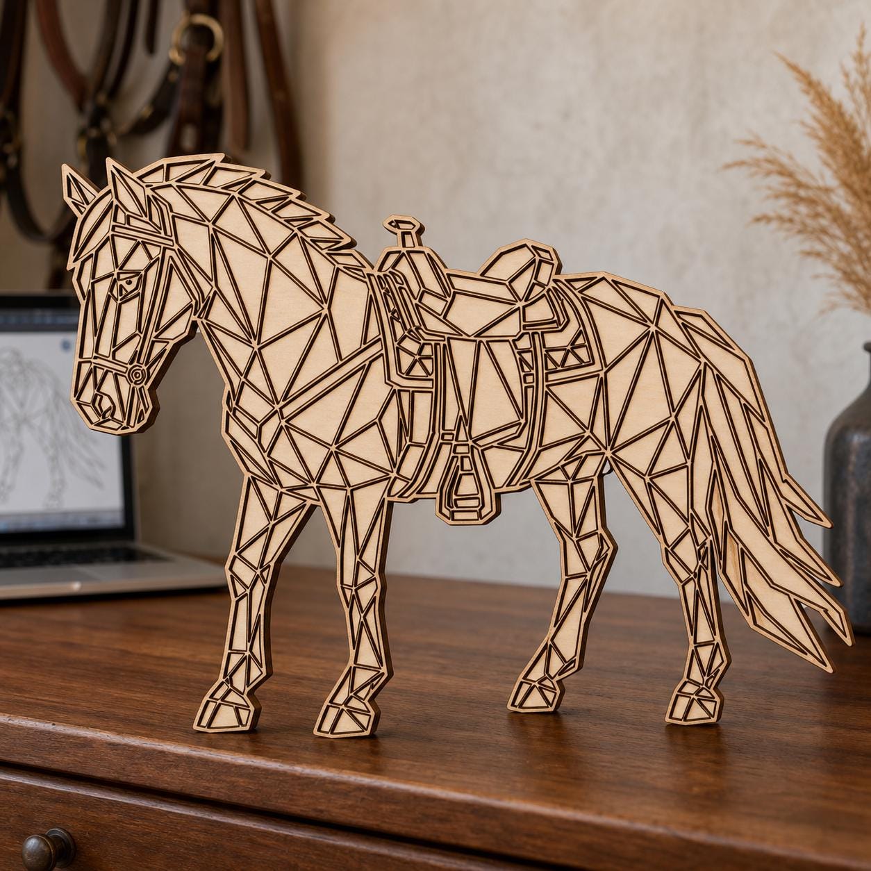 Horse SVG DXF Bundle, 4 CNC Cut Files for Laser, Router, Glowforge, Cricut image 3
