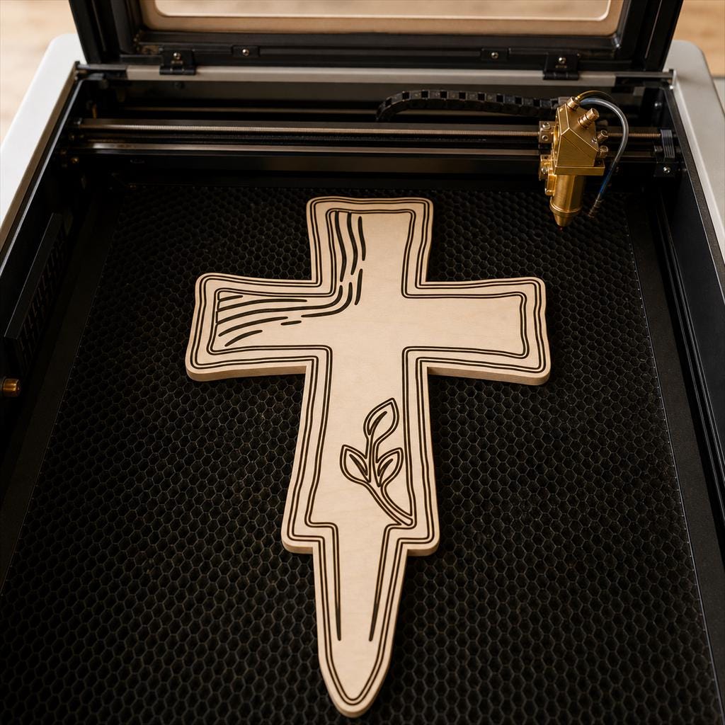 Memorial Cross SVG DXF Bundle, 4 CNC Laser Cut Files image 4