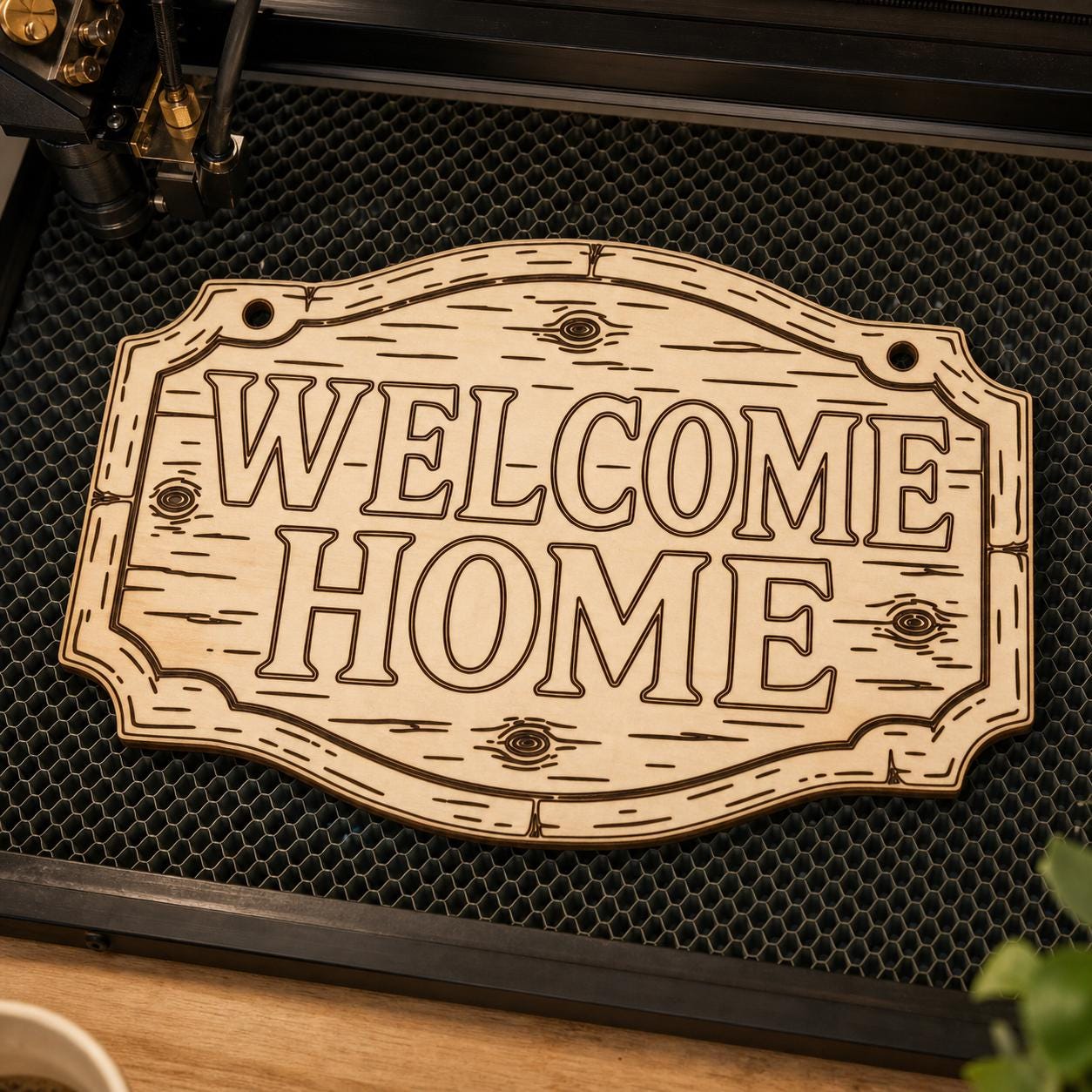Welcome Home Sign Boho Wall Art Cut File Pack SVG DXF Bundle, 4 CNC Cut Files for Laser, Router, Glowforge, Cricut image 4