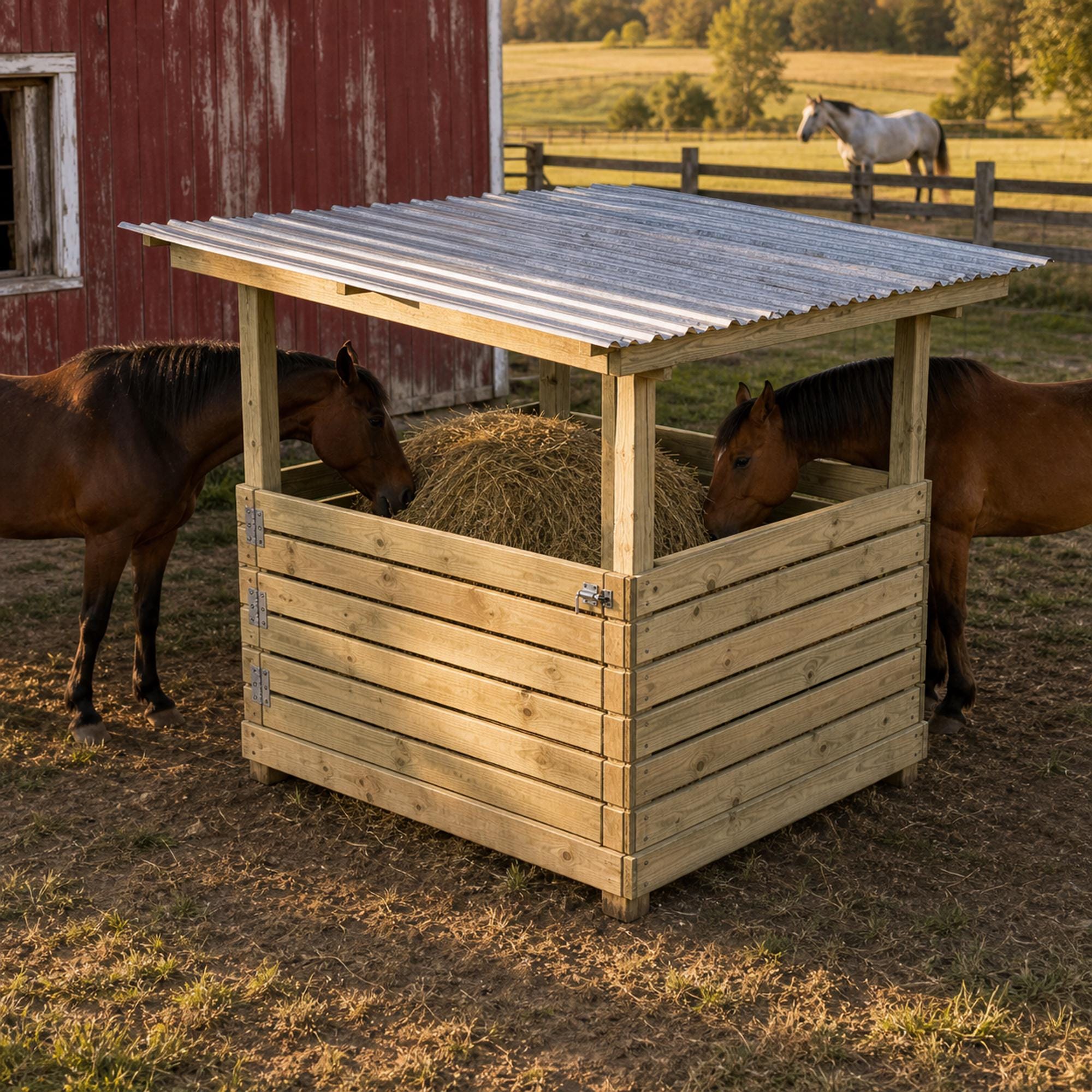 Mobile Hay Shelter Plans PDF, 6x7x7 Portable Hay Storage with Swing Door & Tractor Access image 7