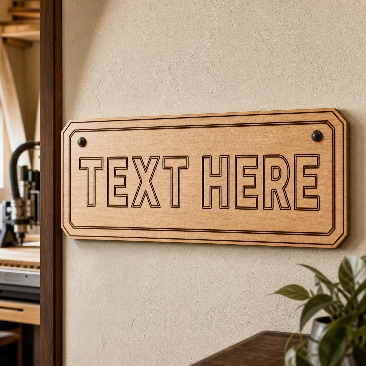 Blank Business Sign SVG DXF Bundle, 4 CNC Cut Files for Laser, Router, Glowforge, Cricut image 2