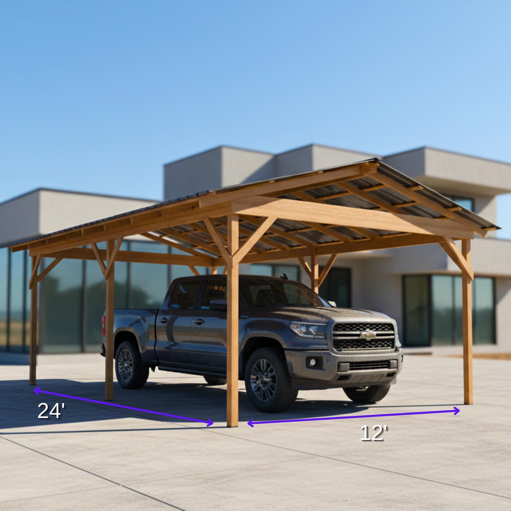 Carport Plans PDF, RV Trailer and ATV Shelter Build Guide, Budget Outdoor Storage Blueprint Download image 5