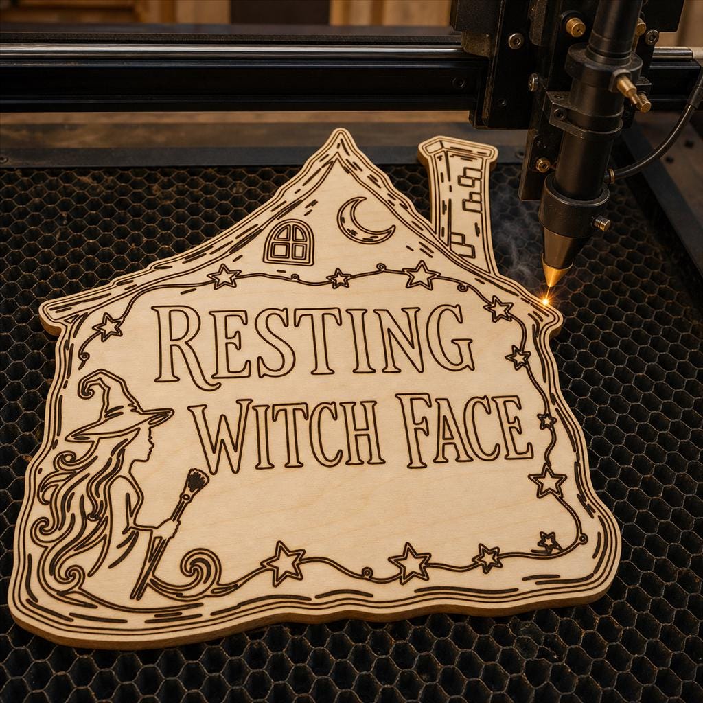Funny Haunted Sign SVG DXF Bundle, 4 CNC Laser Cut Files image 5