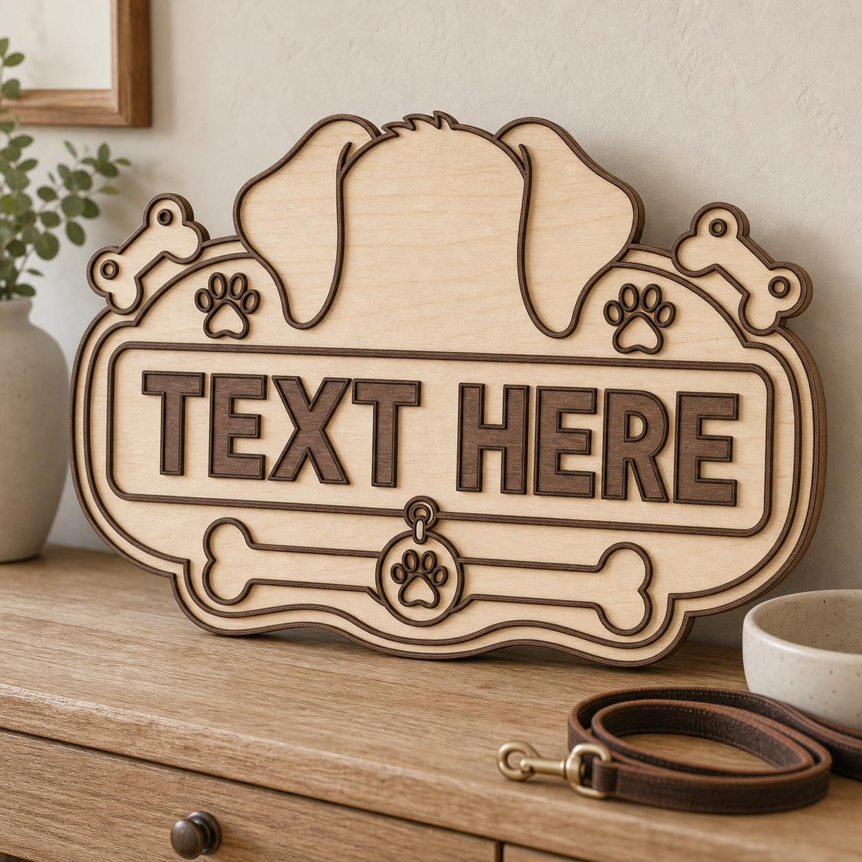Dog Frame Sign SVG DXF Bundle, 4 CNC Cut Files for Laser, Router, Glowforge, Cricut image 2