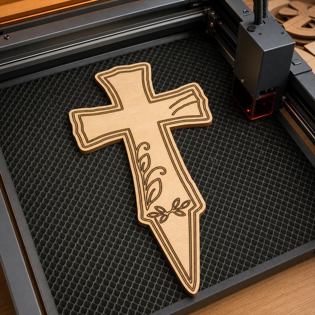 Memorial Cross SVG DXF Bundle, 4 CNC Laser Cut Files image 4