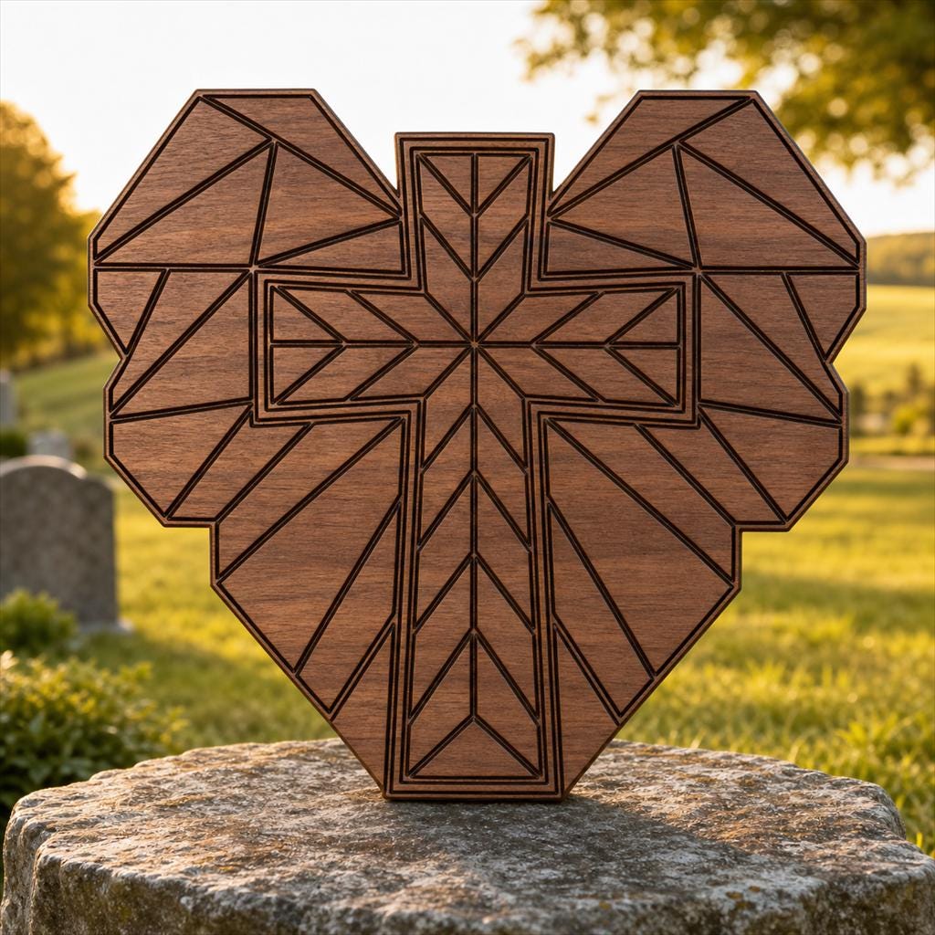 Memorial Cross SVG DXF Bundle, 4 CNC Cut Files for Laser, Router, Glowforge, Cricut image 4