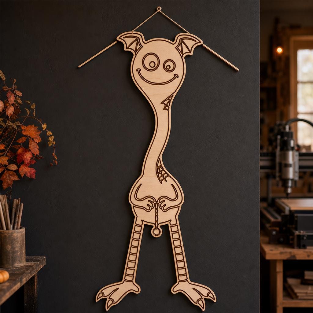 Strange Monster Portrait SVG DXF Bundle, 4 CNC Laser Cut Files image 3