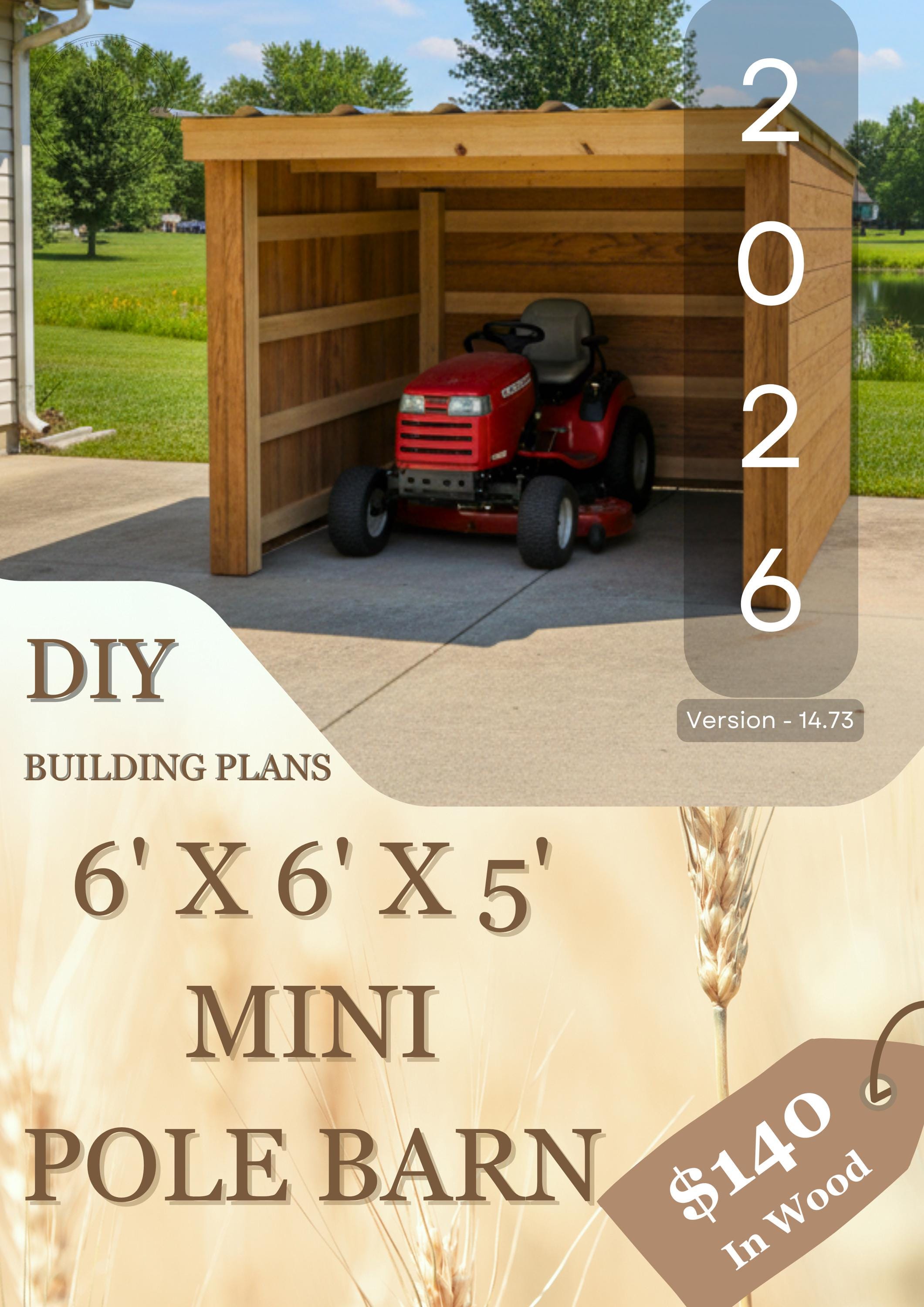 Mini Carport Plans 6x6x5 PDF, Small Outdoor Shelter Build Guide with STL STEP Files Digital Download image 2
