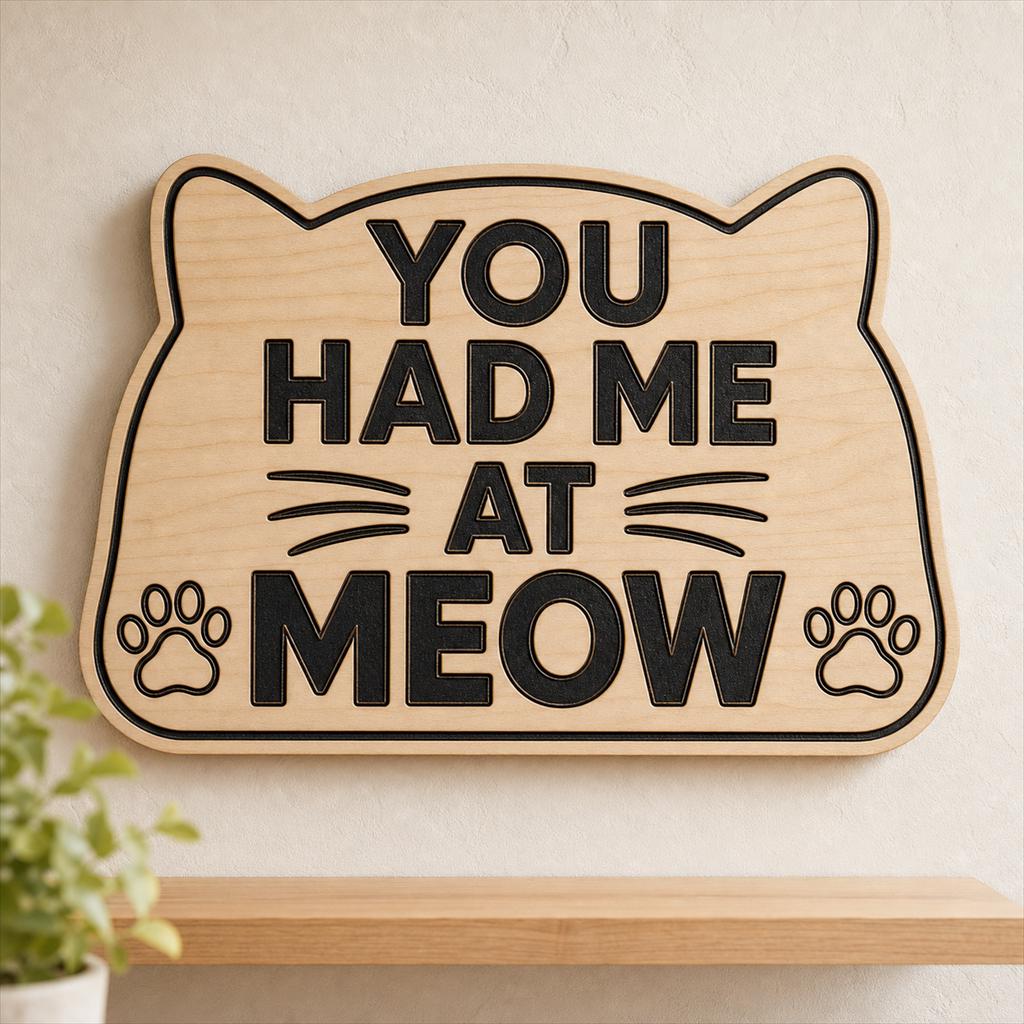 Funny Cat Quote Sign SVG DXF Bundle, 4 CNC Cut Files for Laser, Router, Glowforge, Cricut image 3