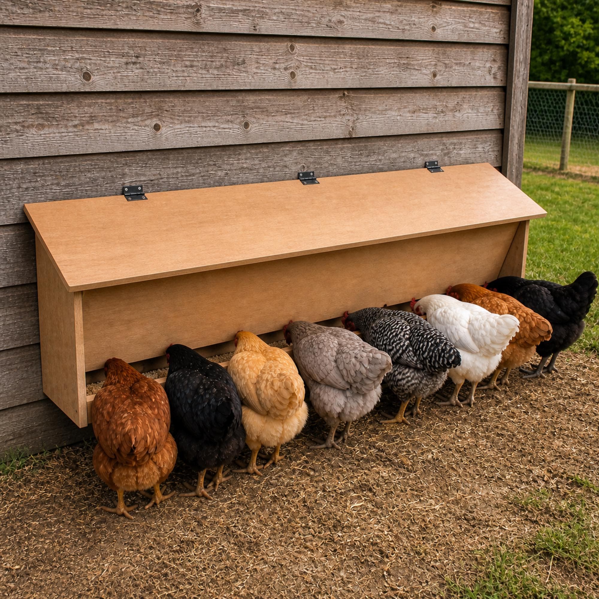 DIY Chicken Feeder Plans, One-Sheet Gravity Hopper Guide with Blueprints and STL image 2