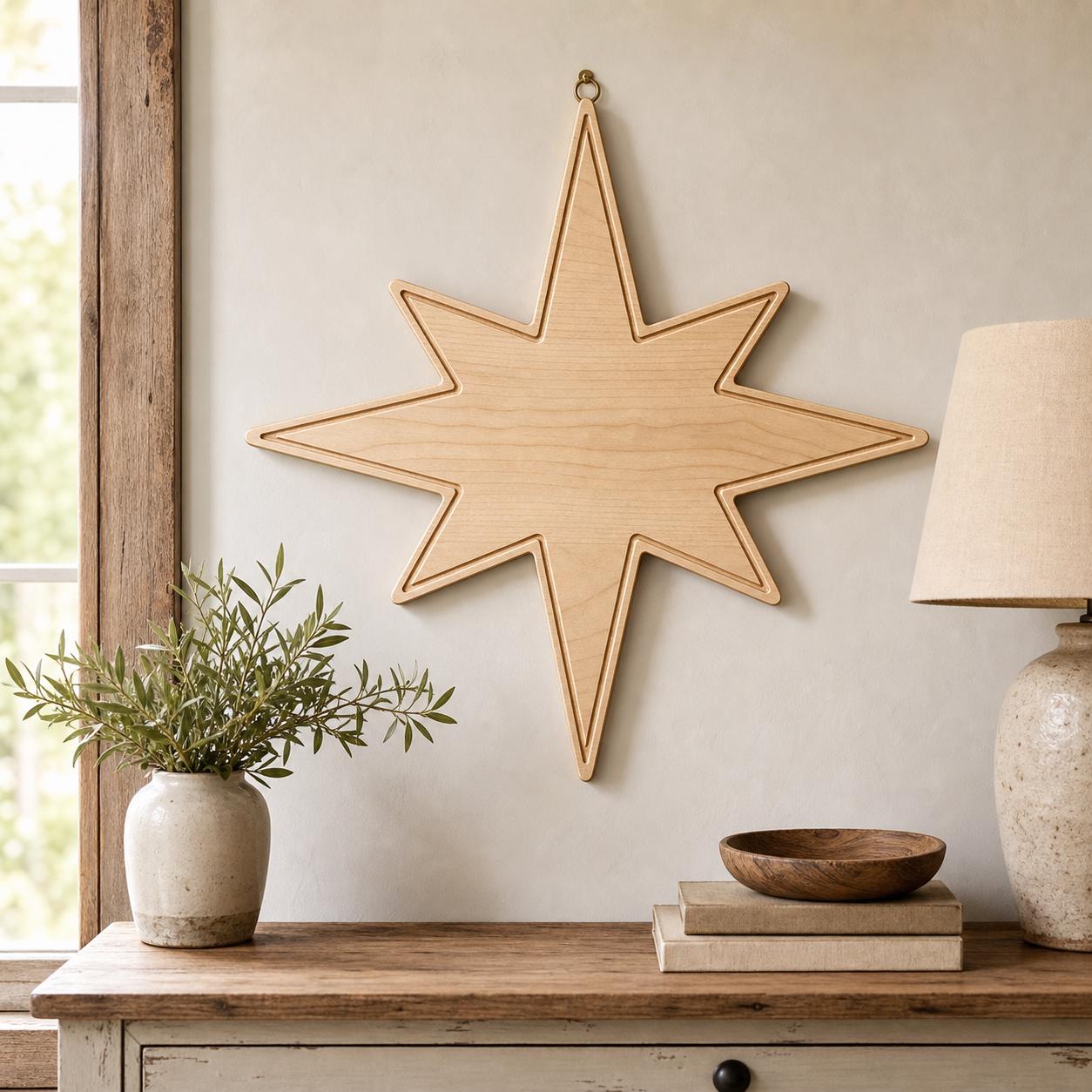 Star SVG DXF Bundle, 4 CNC Router and Laser Cut Wood Star Designs