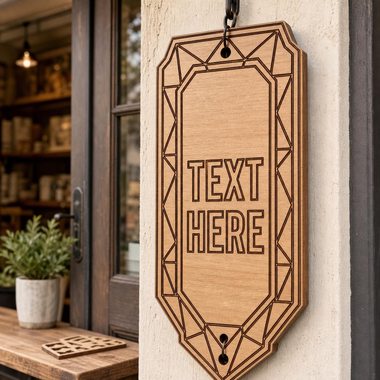Blank Business Sign SVG DXF Bundle, 4 CNC Cut Files for Laser, Router, Glowforge, Cricut image 5