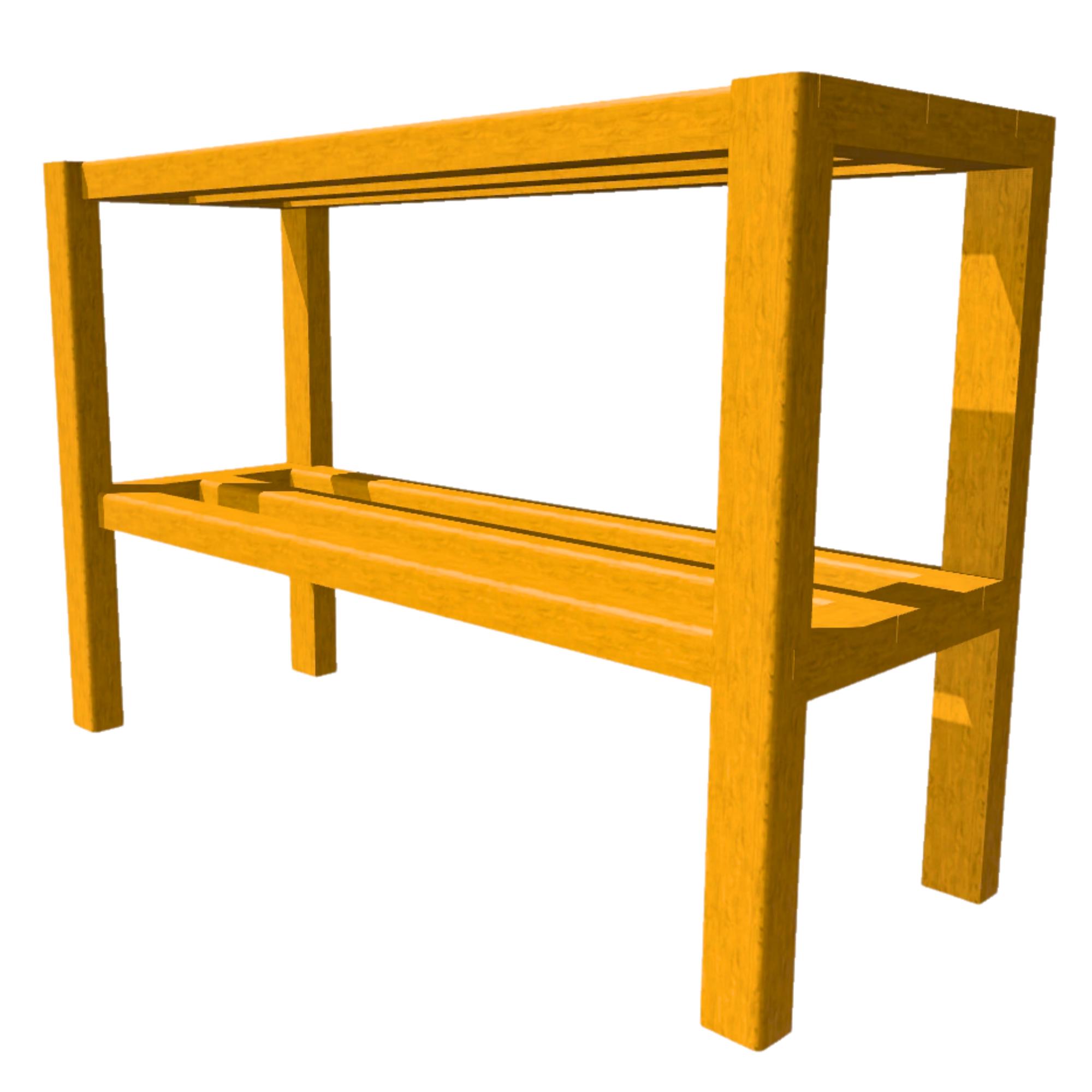 Shoe Bench Plans 3x2x1, Modern Entryway Storage with 3D STL Model, DIY Beginner PDF Digital Download image 3
