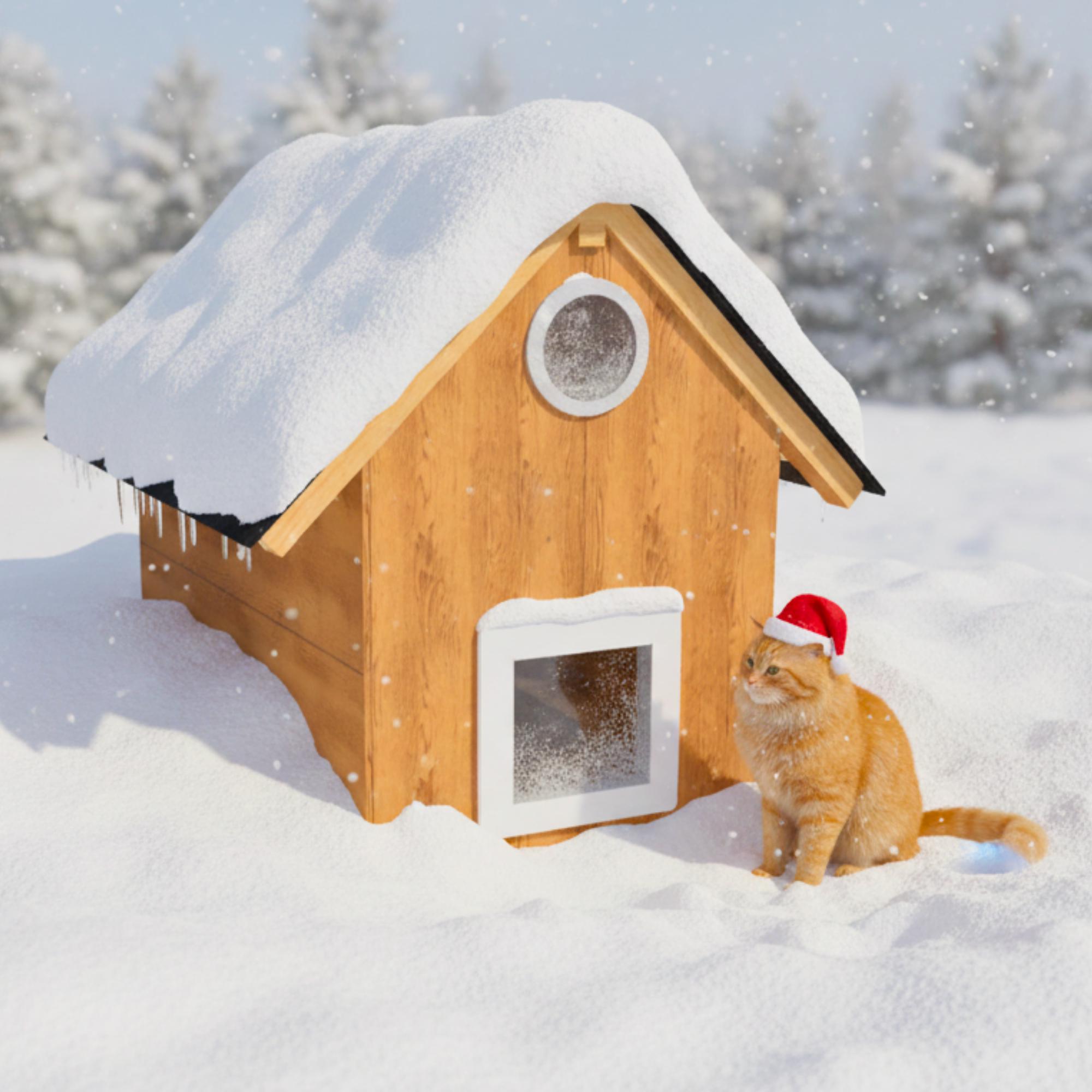 Outdoor Cat Shelter Plans – Loft Design with Sky Windows – DIY Feral & Pet Cat House PDF Digital Download image 7