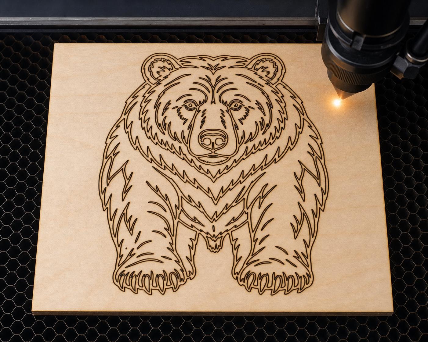 Bear SVG DXF Bundle, 4 CNC Router and Laser Cut Files image 2
