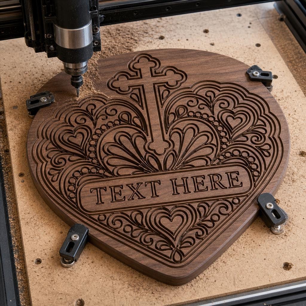 Memorial Cross SVG DXF Bundle, 4 CNC Laser Cut Files