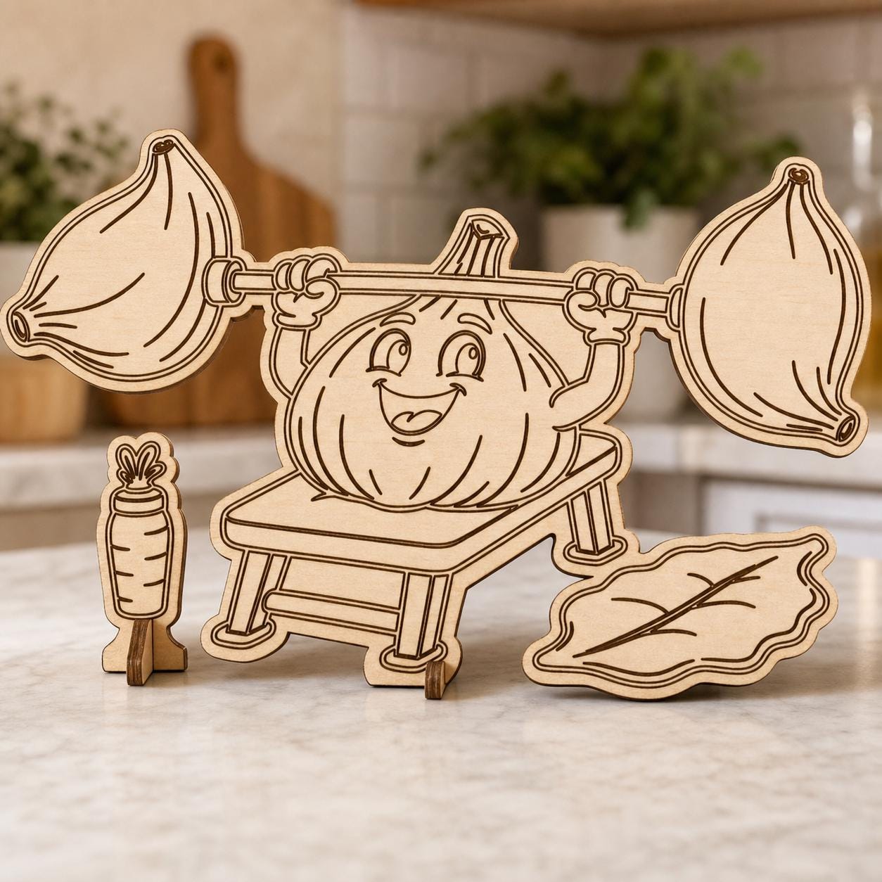 Absurd Food Scene SVG & DXF Bundle | 4 CNC & Laser Cut Files image 5