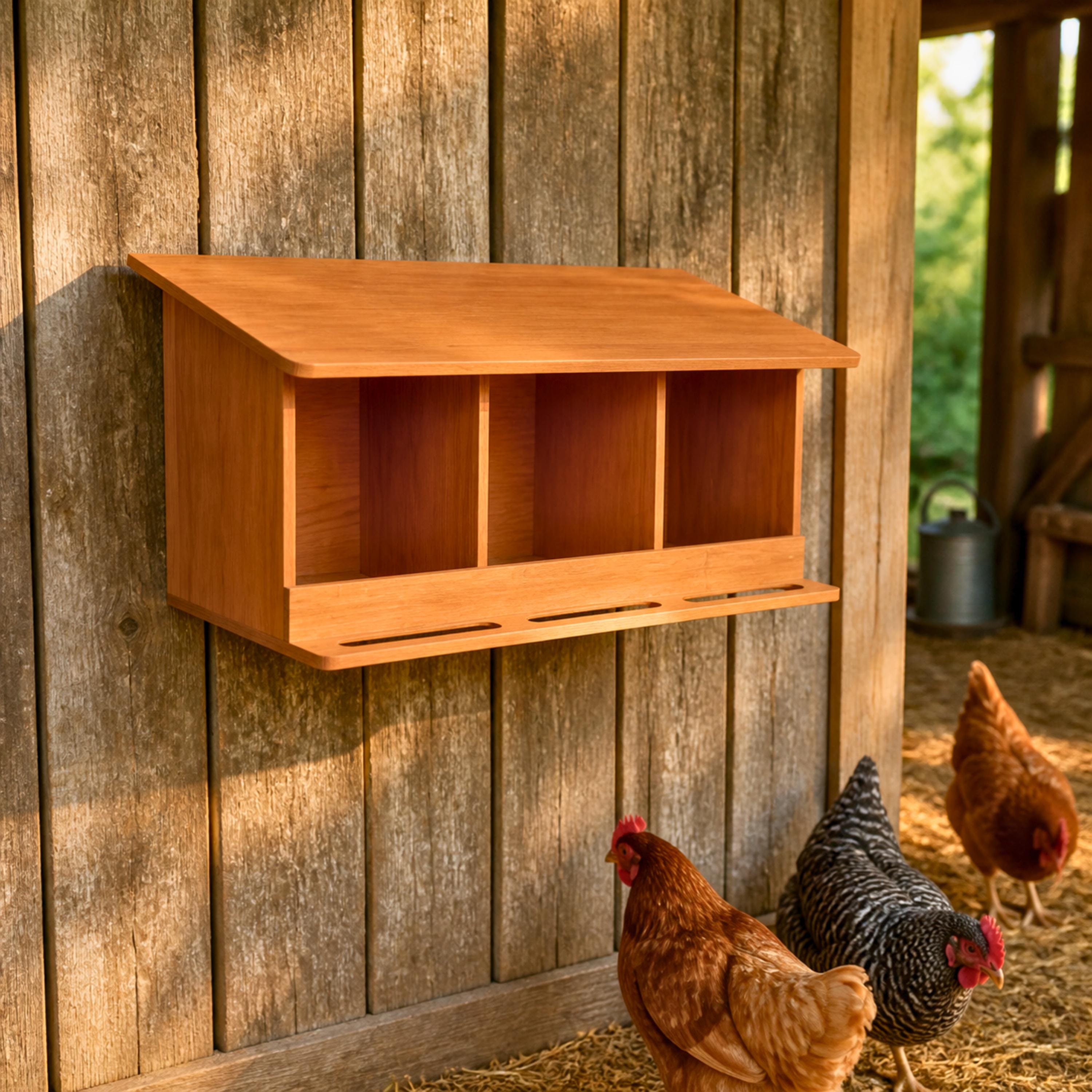 34x14x15 Chicken Nesting Box Plans - Building Guide, DXF and STL Files image 3