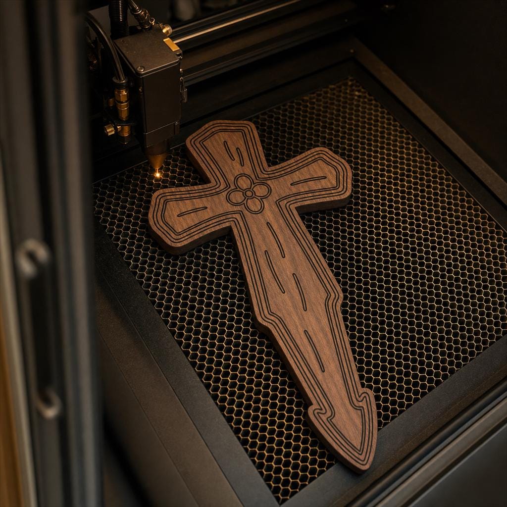 Memorial Cross SVG DXF Bundle, 4 CNC Laser Cut Files image 5