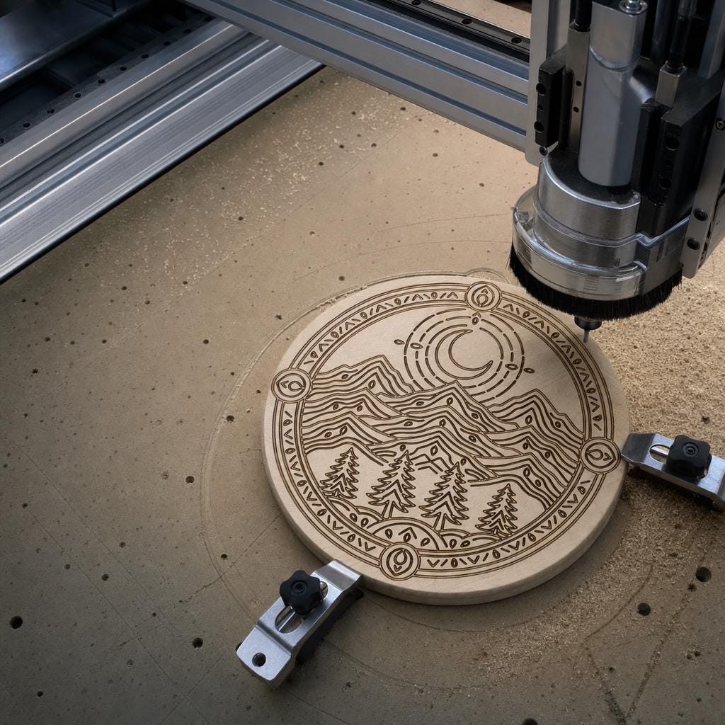 Mountain Scene SVG DXF Bundle, 4 CNC Cut Files for Laser, Router, Glowforge, Cricut image 4