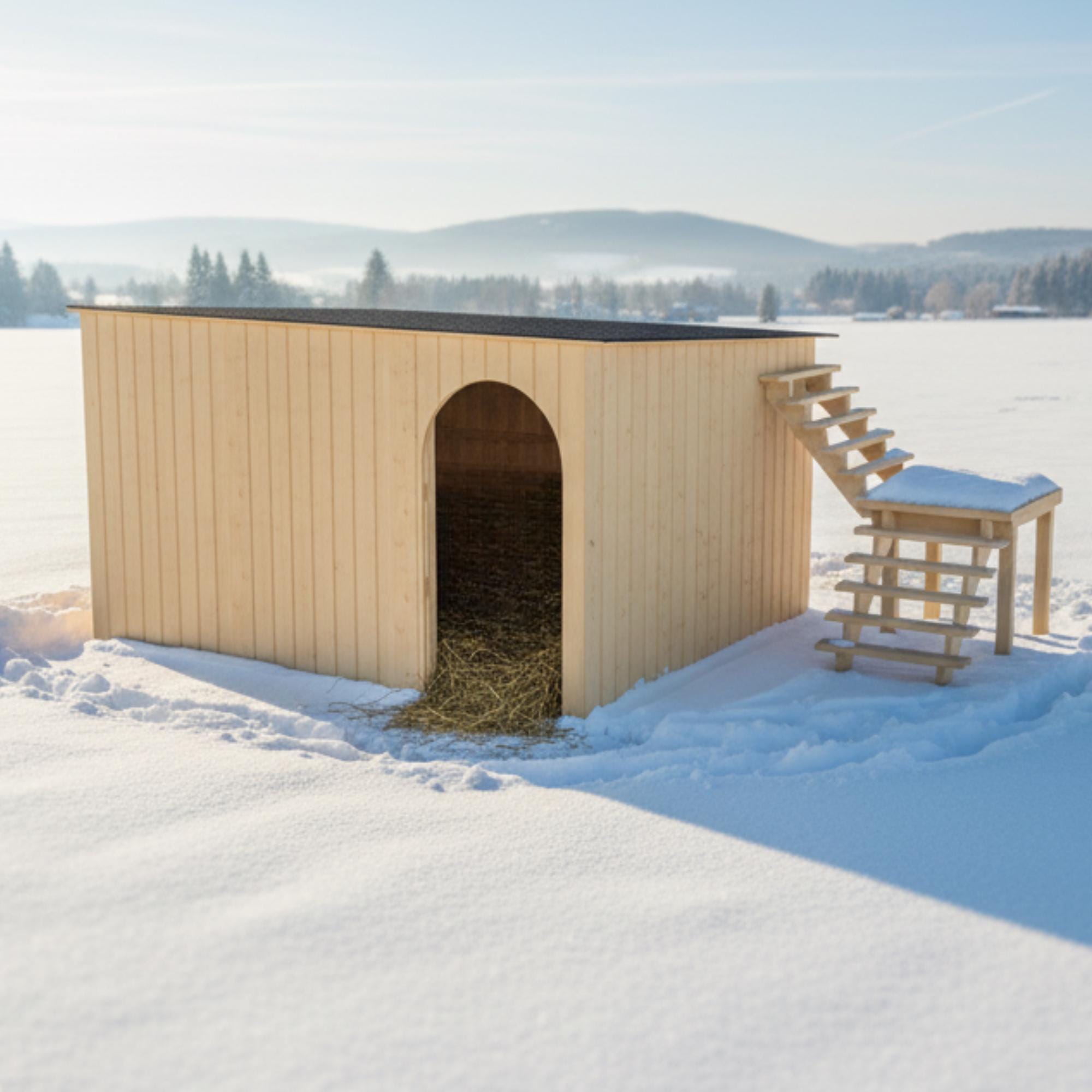Goat Shelter 12x10x7 DIY Building Plans, Blueprints and STL Reference - Digital Product
