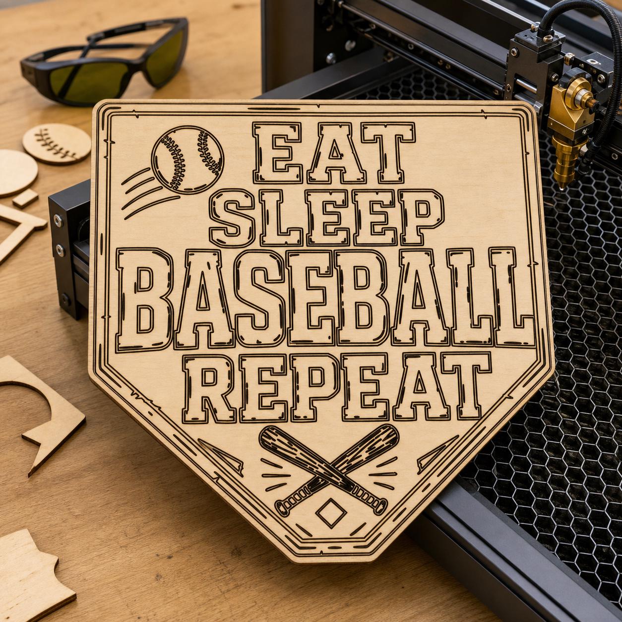 Funny Baseball Quote Sign SVG DXF Bundle, 4 CNC Cut Files for Laser, Router, Glowforge, Cricut image 5