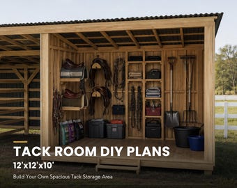 12x12 Tack Room Plans for Pole Barn, DIY Guide with Blueprints (Digital Download)