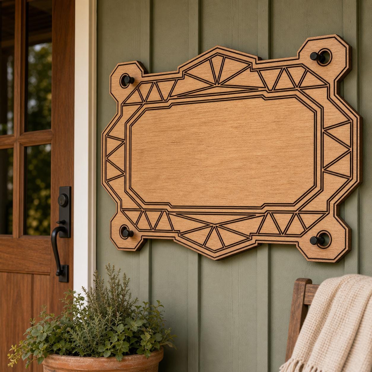 Front Porch Sign SVG DXF Bundle, 4 CNC Cut Files for Laser, Router, Glowforge, Cricut