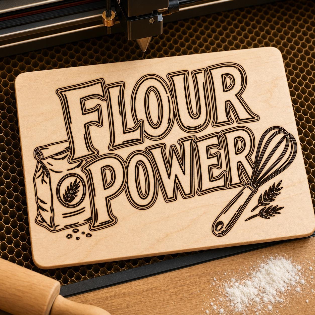 Funny Baking Quote Sign SVG DXF Bundle, 4 Funny Kitchen CNC Designs for Magnets, Stickers, Oven Mitts image 4