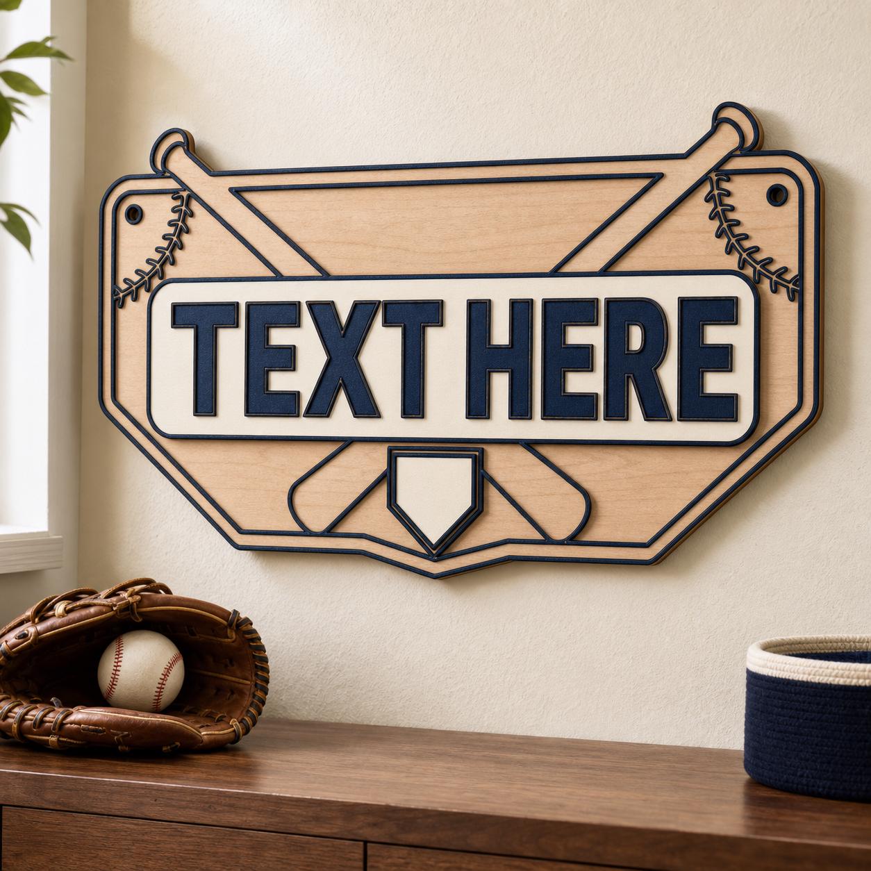 Baseball Frame Sign SVG DXF Bundle, 4 CNC Cut Files for Laser, Router, Glowforge, Cricut
