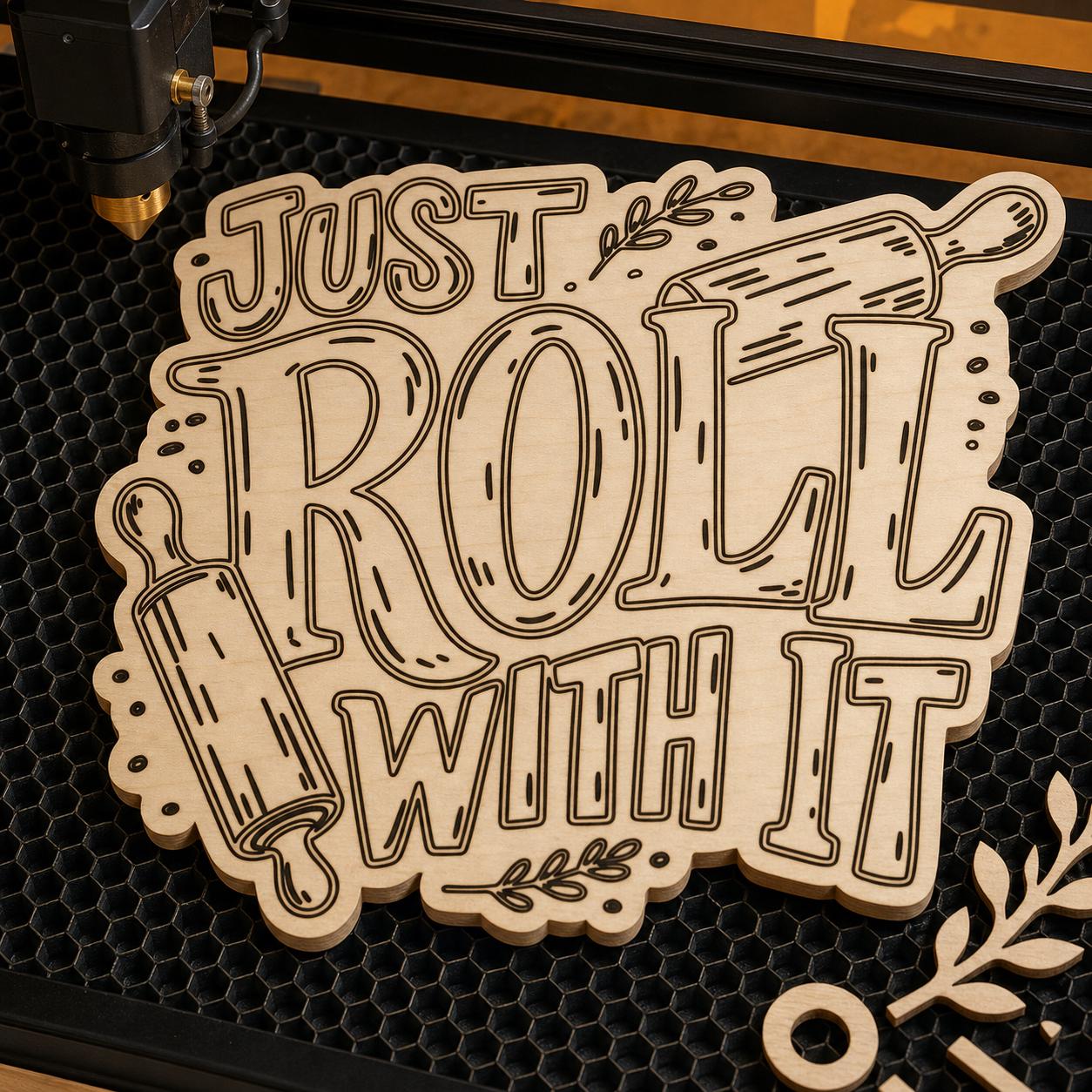 Trivet Oven Mitt Quote SVG DXF Bundle, 4 Funny Kitchen CNC Designs for Magnets, Stickers, Oven Mitts image 5