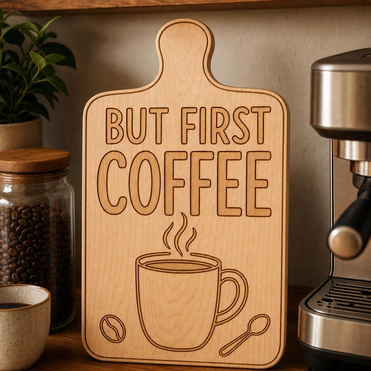 Coffee Kitchen SVG DXF Bundle, 4 Quote Designs for Mugs, Signs, Laser Engraving