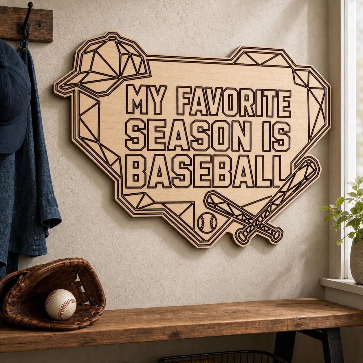Funny Baseball Quote Sign SVG DXF Bundle, 4 CNC Cut Files for Laser, Router, Glowforge, Cricut image 3