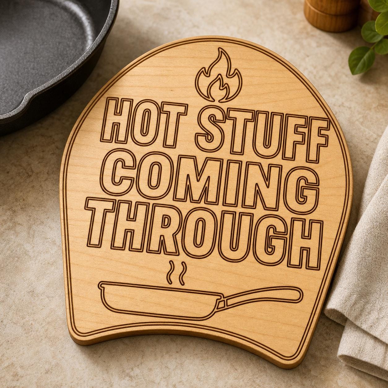 Trivet Oven Mitt Quote SVG DXF Bundle, 4 Funny Kitchen CNC Designs for Magnets, Stickers, Oven Mitts image 4