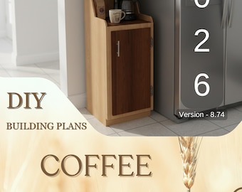 Gidsplannen voor doe-het-zelfkoffiekast: eenvoudig te bouwen, opbergkast (digitale download)