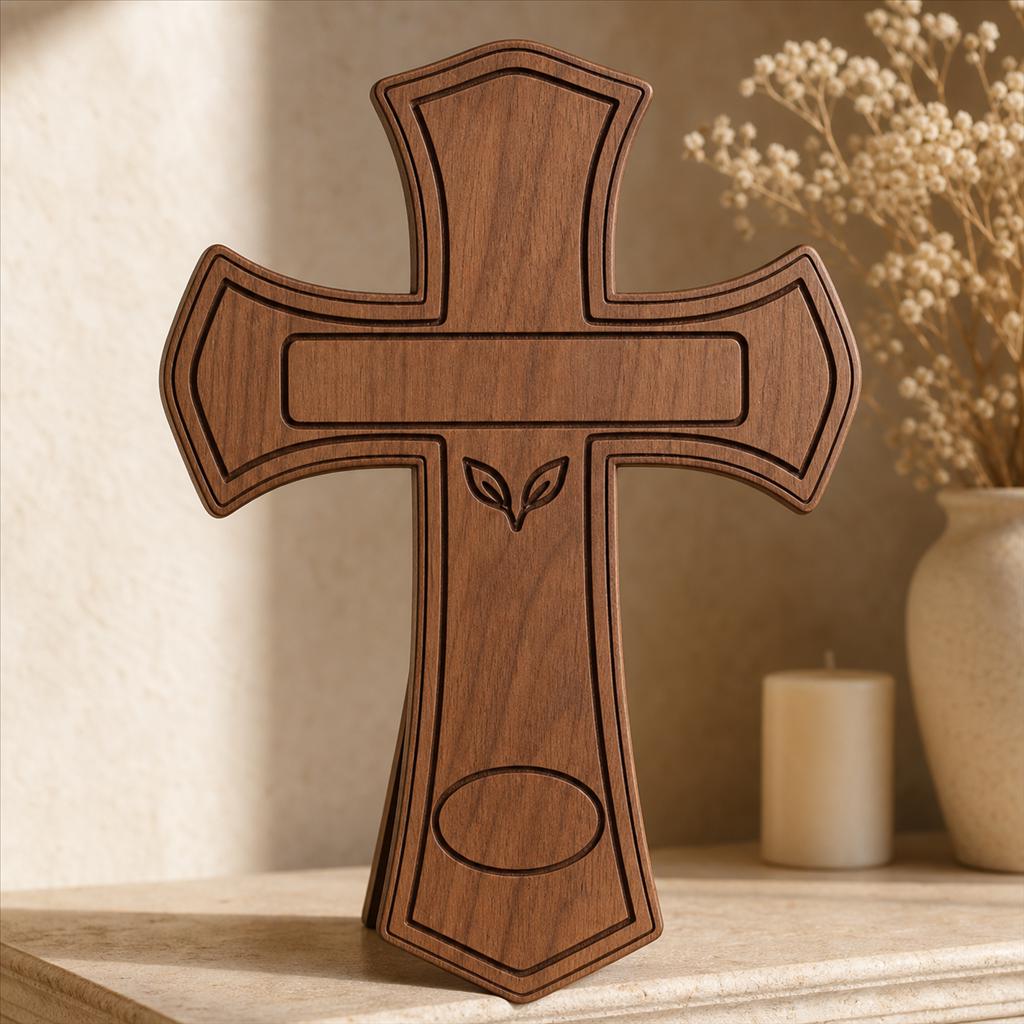Memorial Cross SVG DXF Bundle, 4 CNC Laser Cut Files