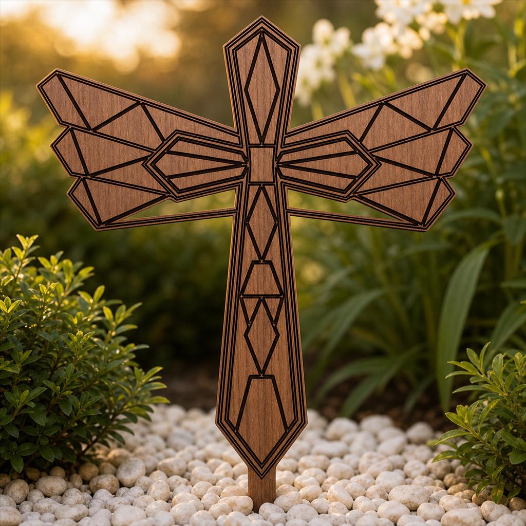 Memorial Cross SVG DXF Bundle, 4 CNC Laser Cut Files