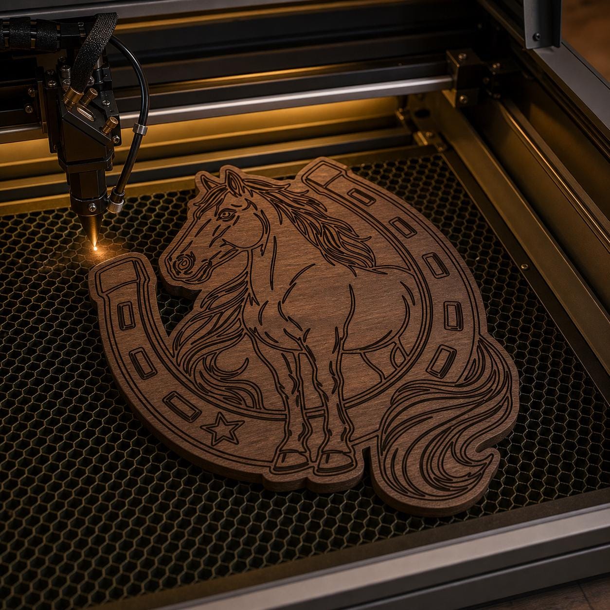Horse SVG DXF Bundle, 4 CNC Cut Files for Laser, Router, Glowforge, Cricut image 4