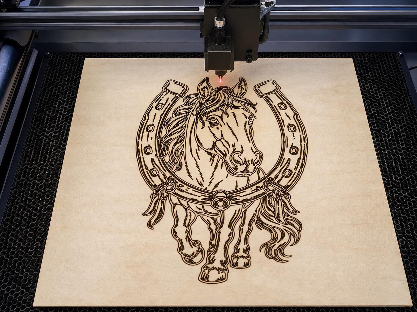 Horse SVG DXF Bundle, 4 CNC Router and Laser Cut Wood Horse Designs image 4
