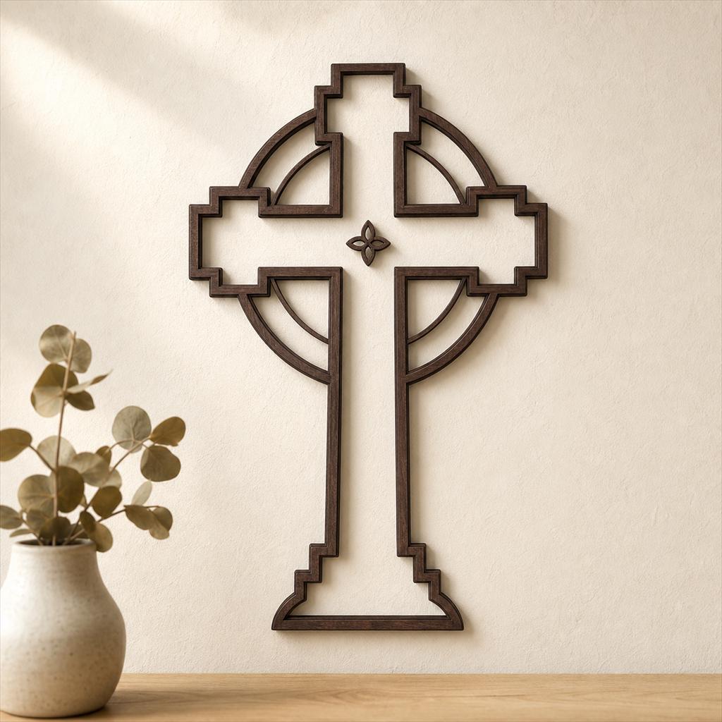 Wall Cross SVG DXF Bundle, 4 CNC Cut Files for Laser, Router, Glowforge, Cricut