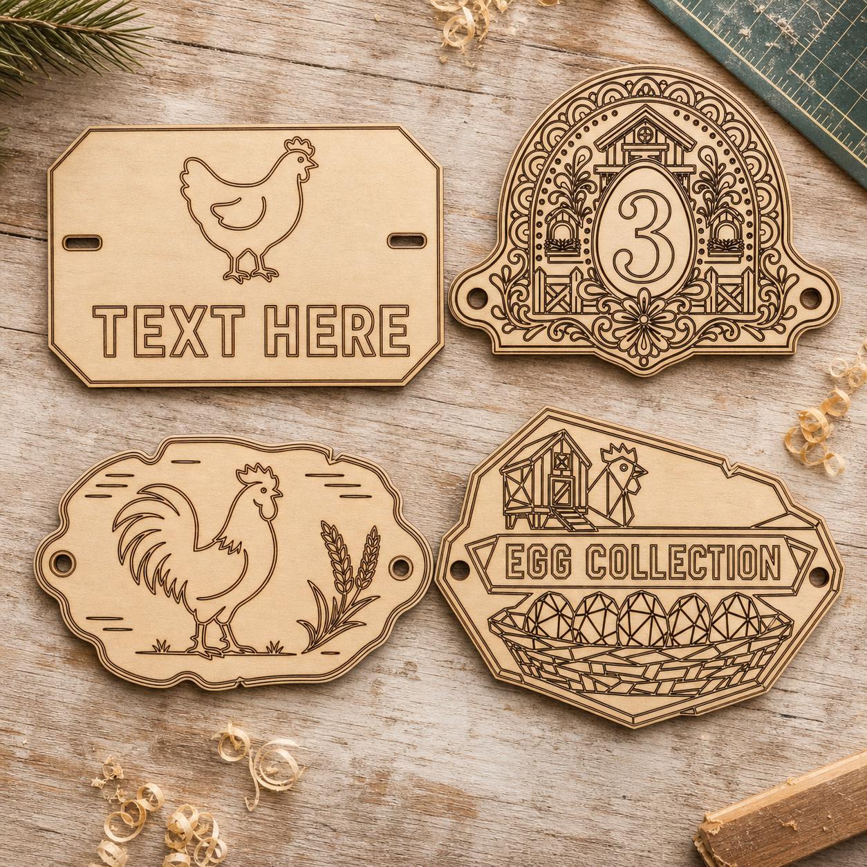 Nesting Box Labels SVG DXF Bundle, 4 CNC Cut Files for Laser, Router, Glowforge, Cricut image 3